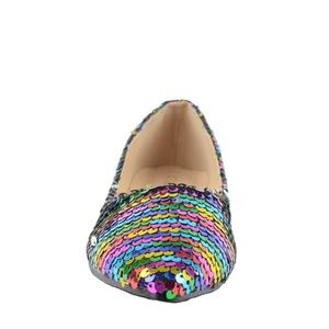 Chase & Chloe Shoes - Women's Burgundy Multi Pointy Toe Flat Ballet Chase & Chloe Shoes - Women's Burgundy Multi Pointy Toe Flat Ballet